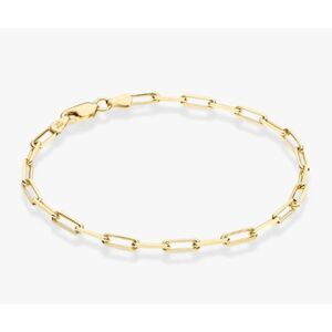 "Mykonos" 18K Gold Paperclip Bracelet P:6